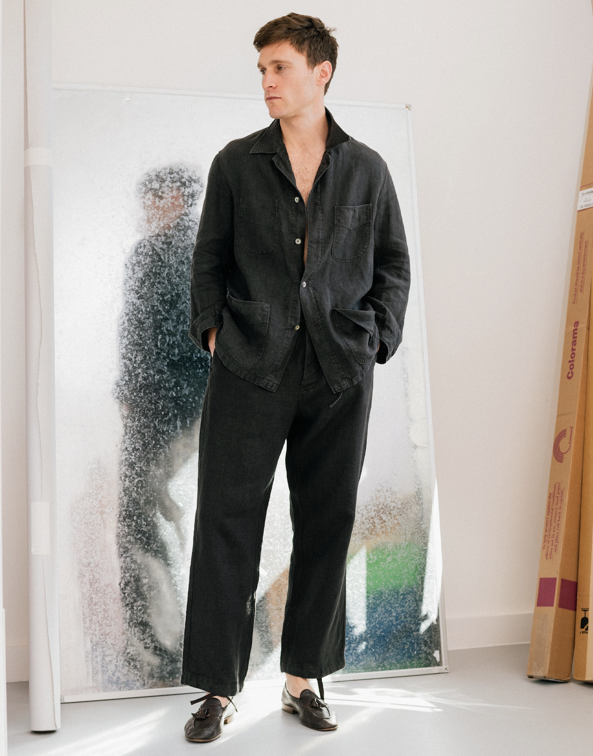 ジャケット・アウター L.E.J London linen shirt jacket L.E.J London linen shirt jacket